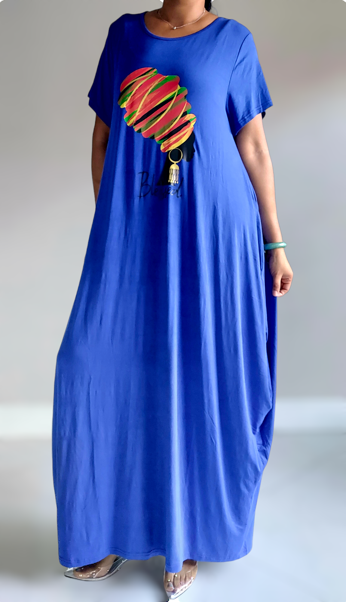 India Batik – Großhandel Kleid – Damen – Blessed Afro Bubble Jerseykleid, kurzärmlig, 2022SS16