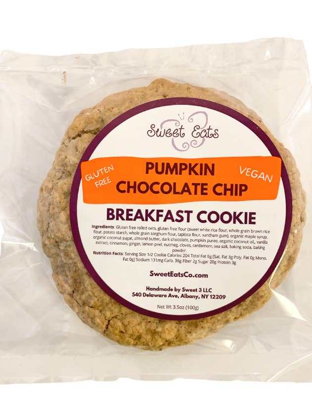 Biscuit végétalien aux pépites de chocolat et à la citrouille pour la vente par Sweet Eats