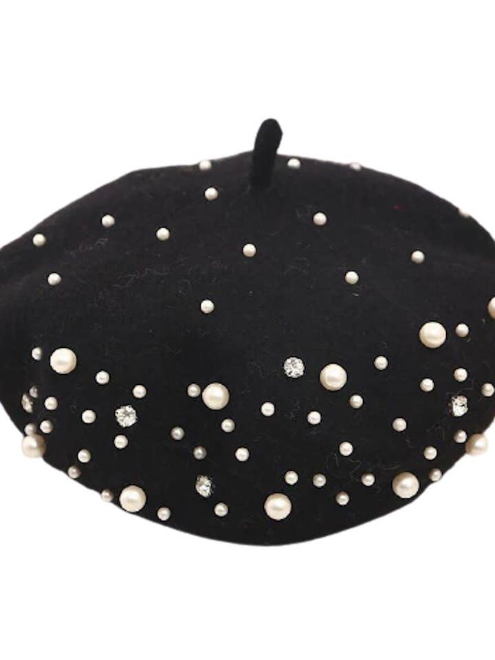 Verfraaide baret voor wholesale door Luxe & Leather by Madonna & Co