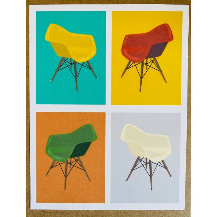 Studio Daedre - Wholesale Stationery/Notecard Set - Pop Molded Chair - Loose Cards0