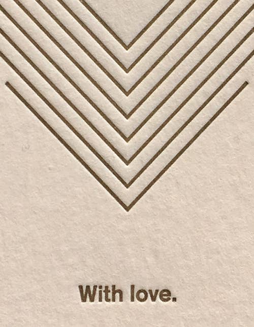 YOUI Paper Co. – wholesale Gift tag – Coeur  – Letterpress heart gift tag1