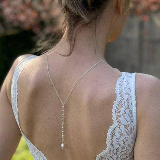 Rugketting met zoetwaterparels - parelketting voor wholesale door L'atelier du 6