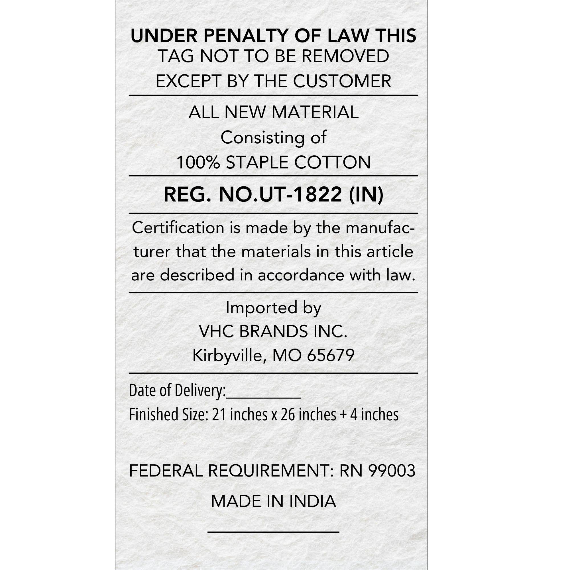 VHC Brands - Wholesale Bedding Pillowcase/Sham - Jolie Ruffled Standard Pillow Case Set of 2 21x26+45