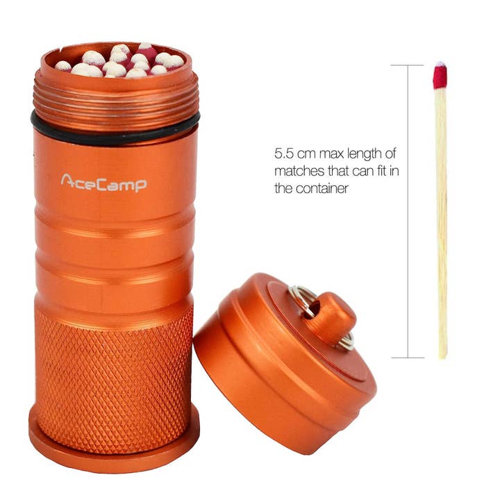 AceCamp Orange Waterproof Matchbox for wholesale by AceCamp