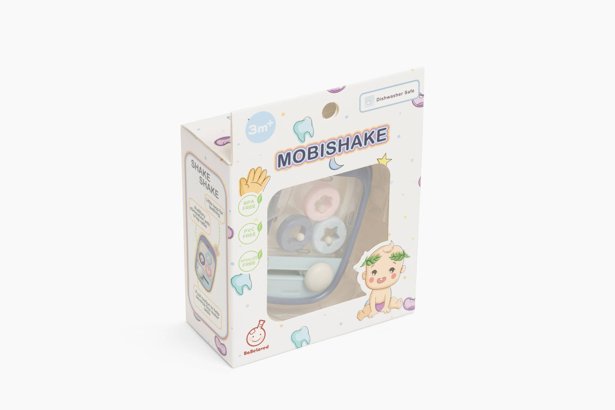 ToyLab - Wholesale Handheld Rattle - Baby - MobiShake - Rattle Teething Toy Dishwasher Safe1