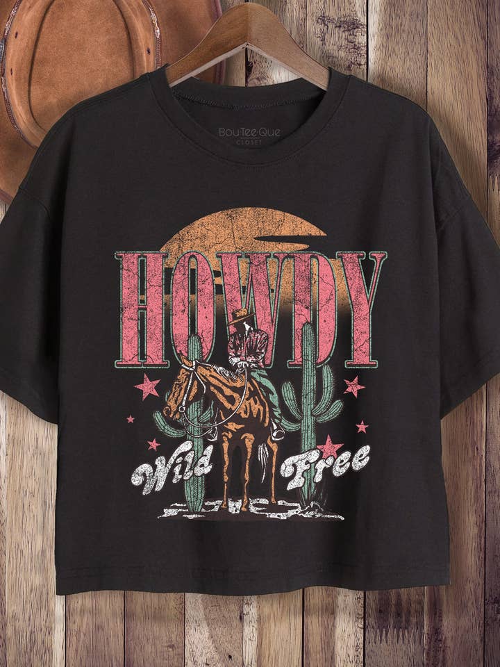 BTJ4902 CT Howdy Wild Free Wild free - Top court pour la vente par BouTeeQue Closet
