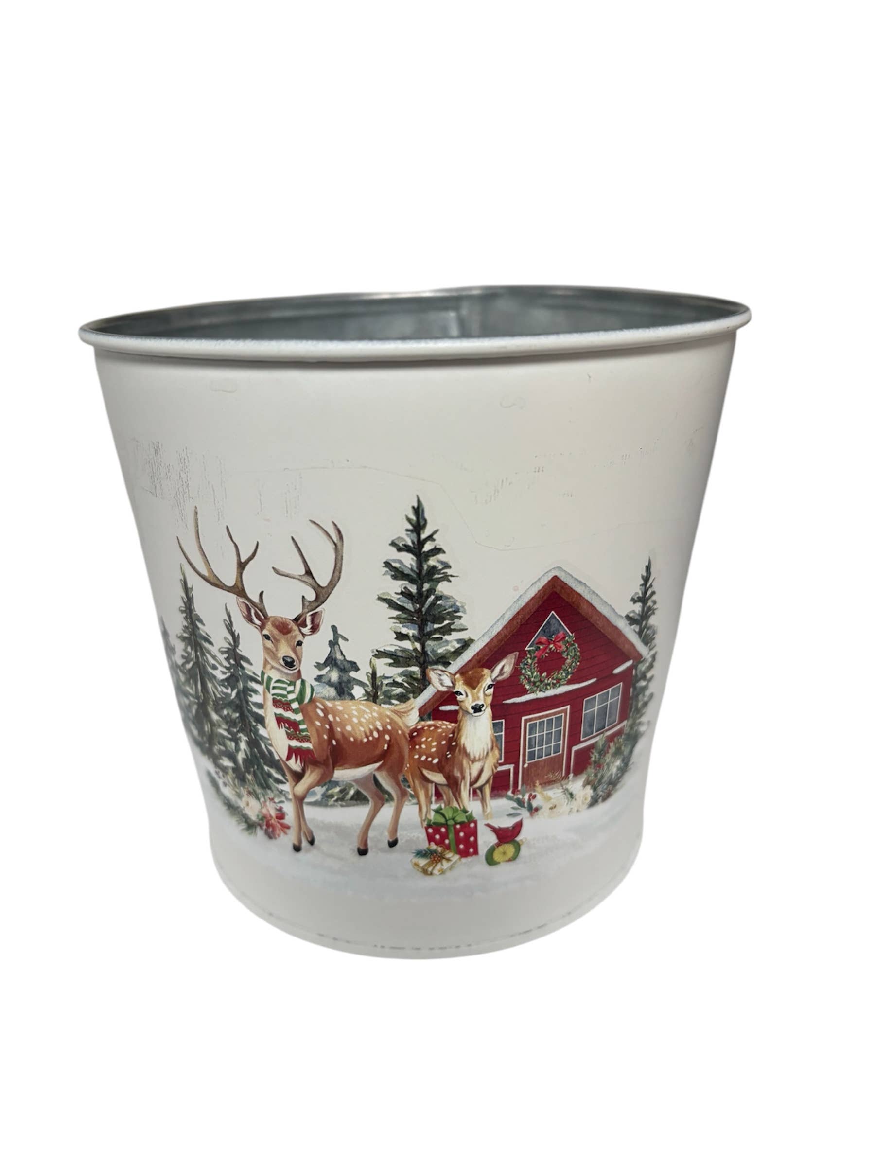 IH Casa Decor - Vendita all'ingrosso Vasi per piante - Fioriera rotonda da 6" (camion rosso, pupazzo di neve, renne) (assortito)1