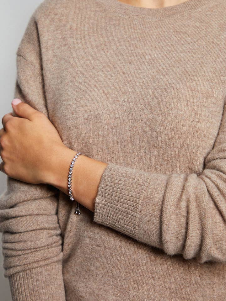 Konnie Cubic Zirconia Adjustable Bracelet for wholesale by Maudella