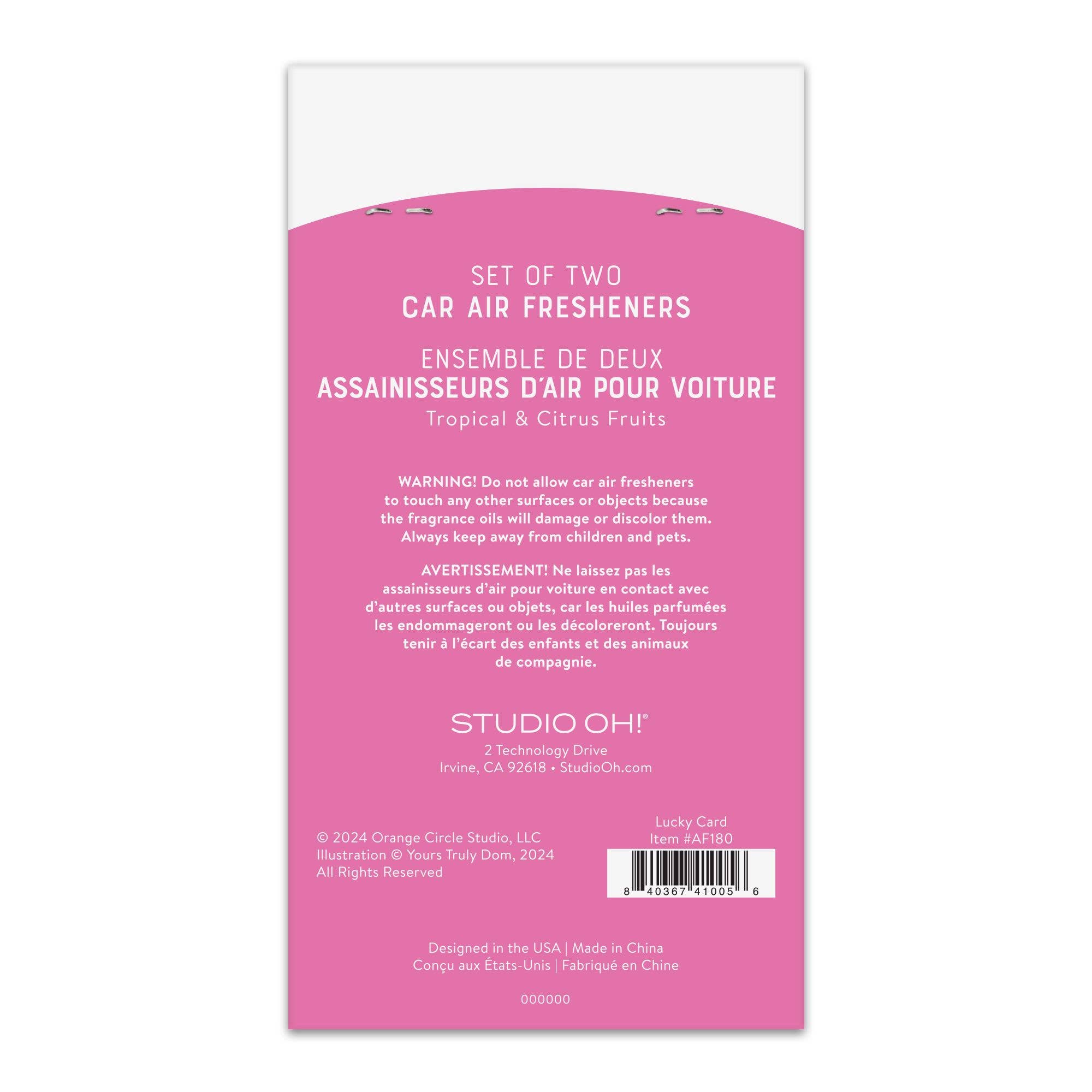 Studio Oh! - Wholesale Car Freshener - Women's - Lucky Card Car Air Freshener2