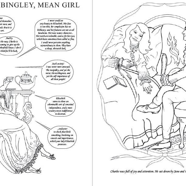 SCB - Wholesale Coloring Book - Adult - The Pride And Prejudice Coloring Book