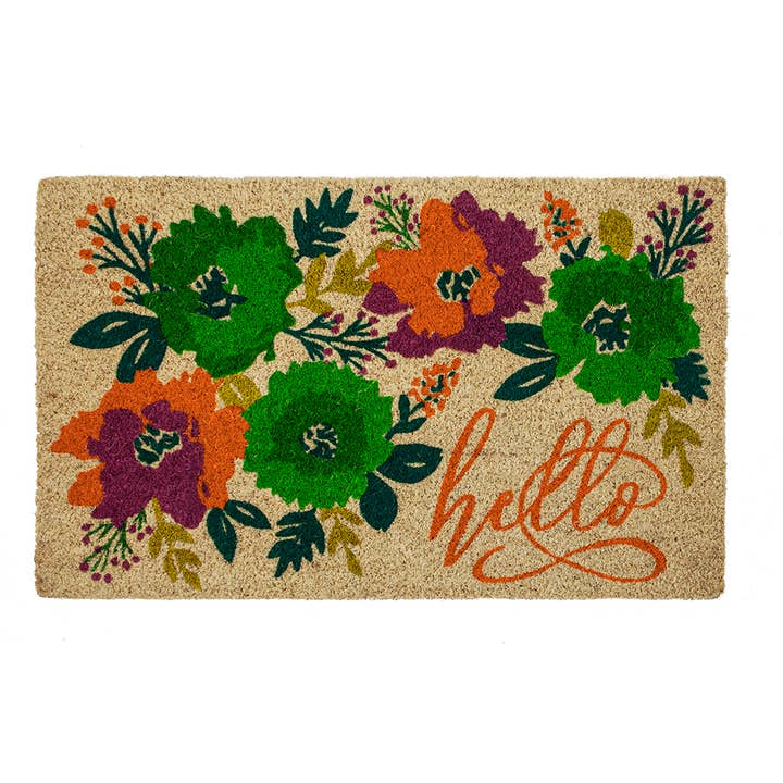 Unique Blooms Coir Doormat for wholesale by Entryways