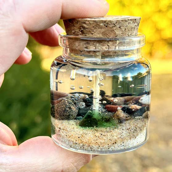 Beach Glass Gel Candle – Mini for wholesale by Devonian Coast