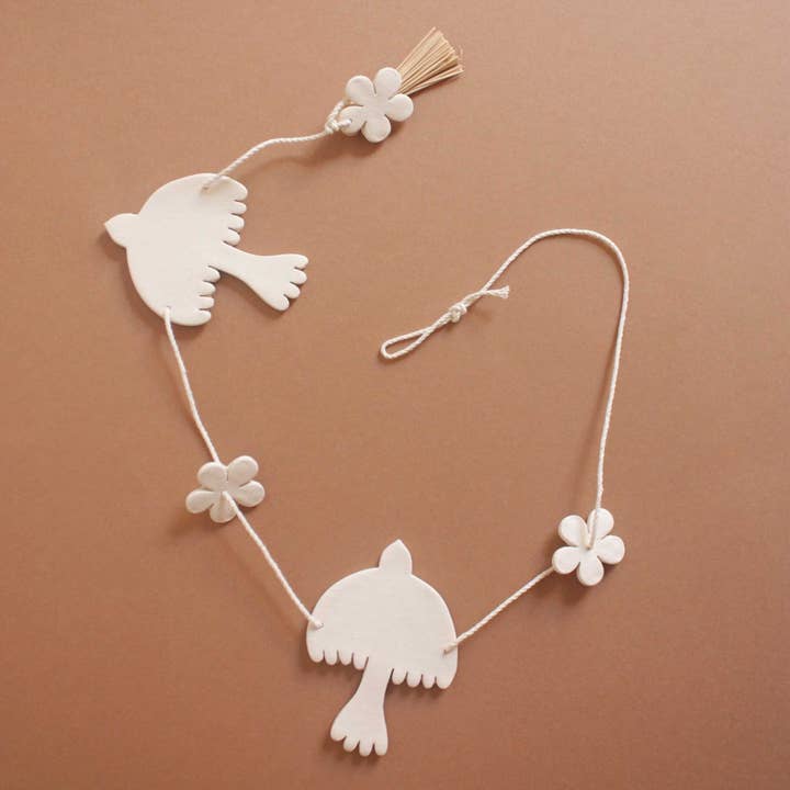 mobile doves and flowers for wholesale by ateliersolelh