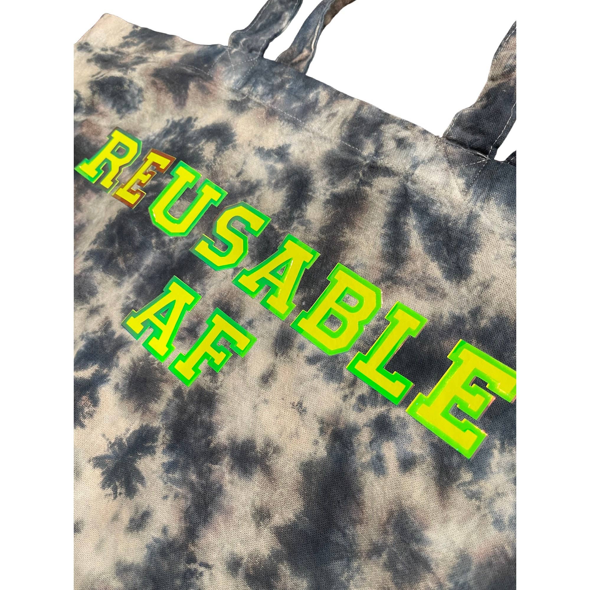 The Mini Mart Studio - Wholesale Tote Bag - Women's - Fall Color! Reusable Af Tie-dye Canvas Tote Bag | Eco-friendly Tote | Cute Carryall | Unique Gift for Her | Cotton Tote | Shopping Bag5