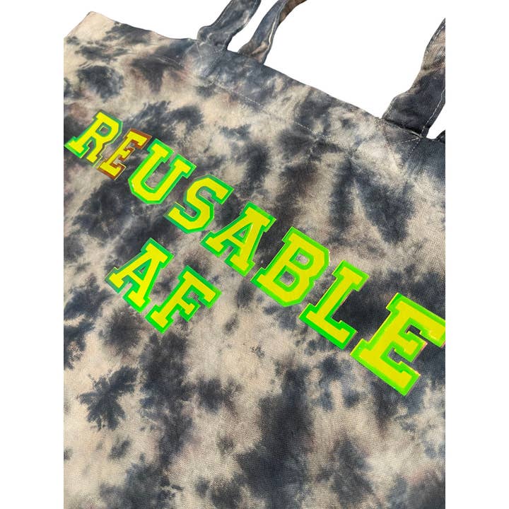 The Mini Mart Studio - Wholesale Tote Bag - Women's - Fall Color! Reusable Af Tie-dye Canvas Tote Bag | Eco-friendly Tote | Cute Carryall | Unique Gift for Her | Cotton Tote | Shopping Bag5
