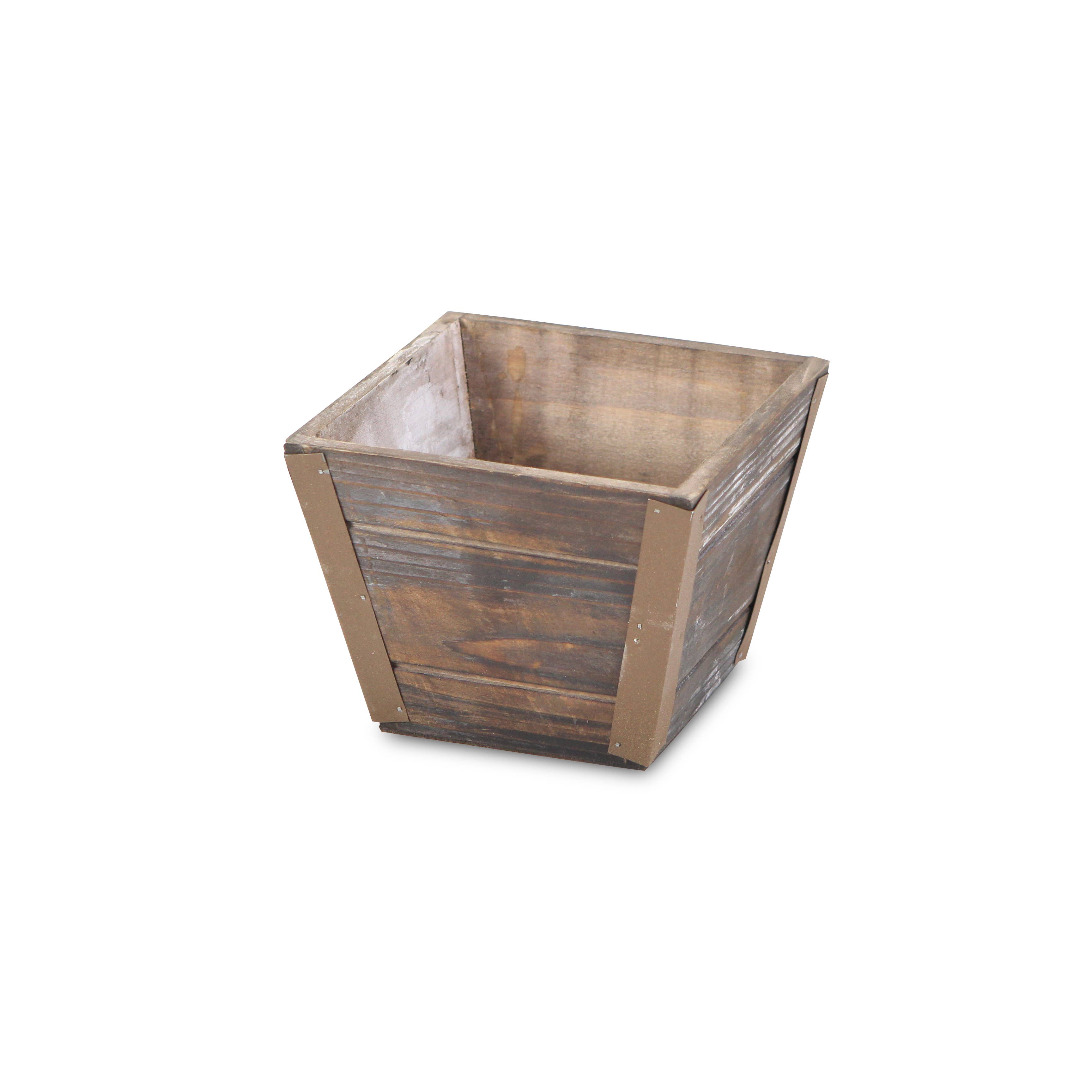 Cheungs Home Decor - Wholesale Plant Pot - Seren Tapered Square Wood Pot1