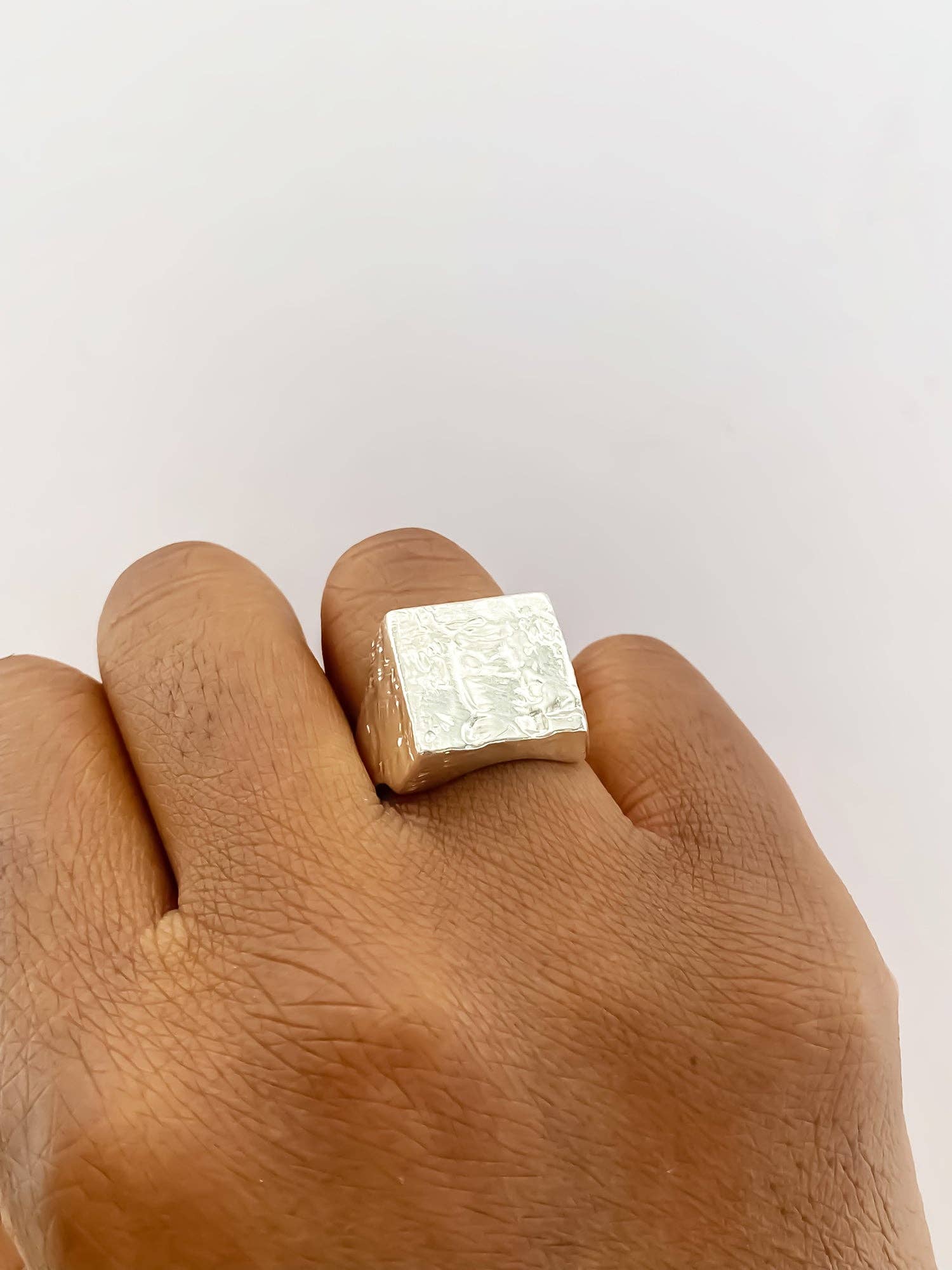 MOCA Jewellery - Wholesale Signet Ring - Textured Signet Ring10