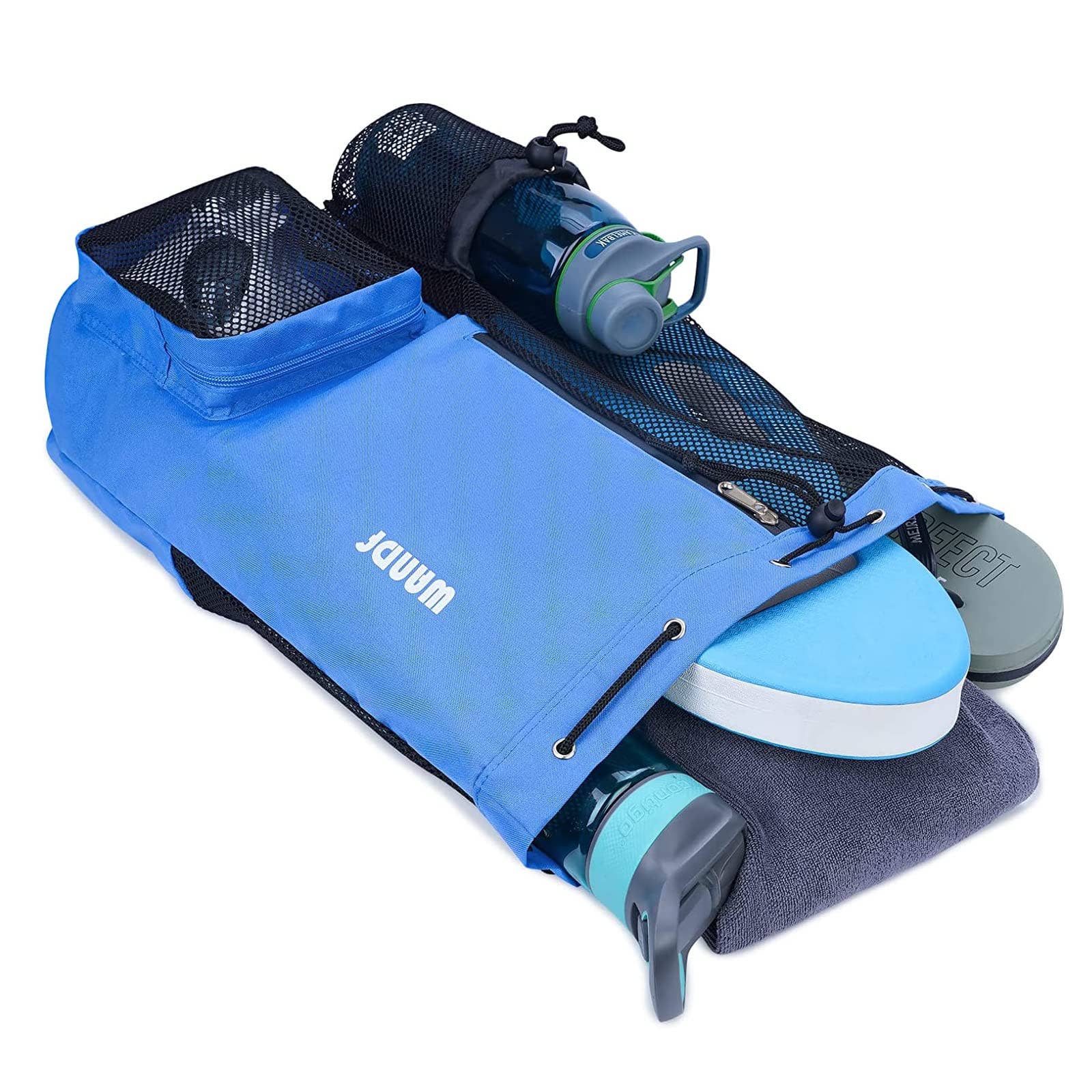 wandf - Wholesale Beach Bag - WANDF Mesh Drawstring Backpack with Wet Pocket Beach Bag5