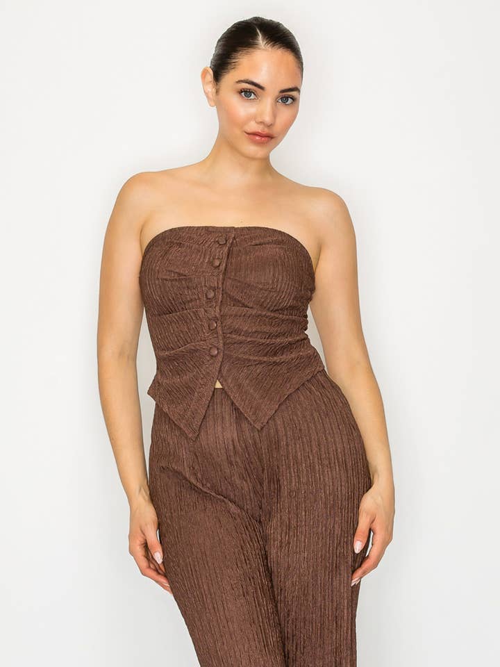 KST8513(DEMAND )-WOMEN'S SEXY STRAPLESS JUMPSUIT and other Purchase Wholesale halter jumpsuit. Free Returns & Net 60 Terms on Faire trending on Faire.