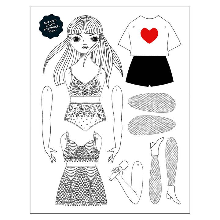 Of Unusual Kind – wholesale Colouring and activity book – kids and baby – TAYLOR SWIFT COLORING PAPER DOLL SET1