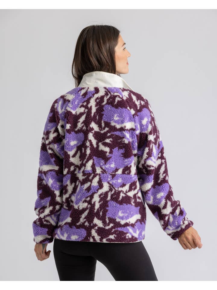LIV Outdoor - Wholesale Fleece - Women's - Women's Tara Jersey Lined Snap-Up Pullover in Print