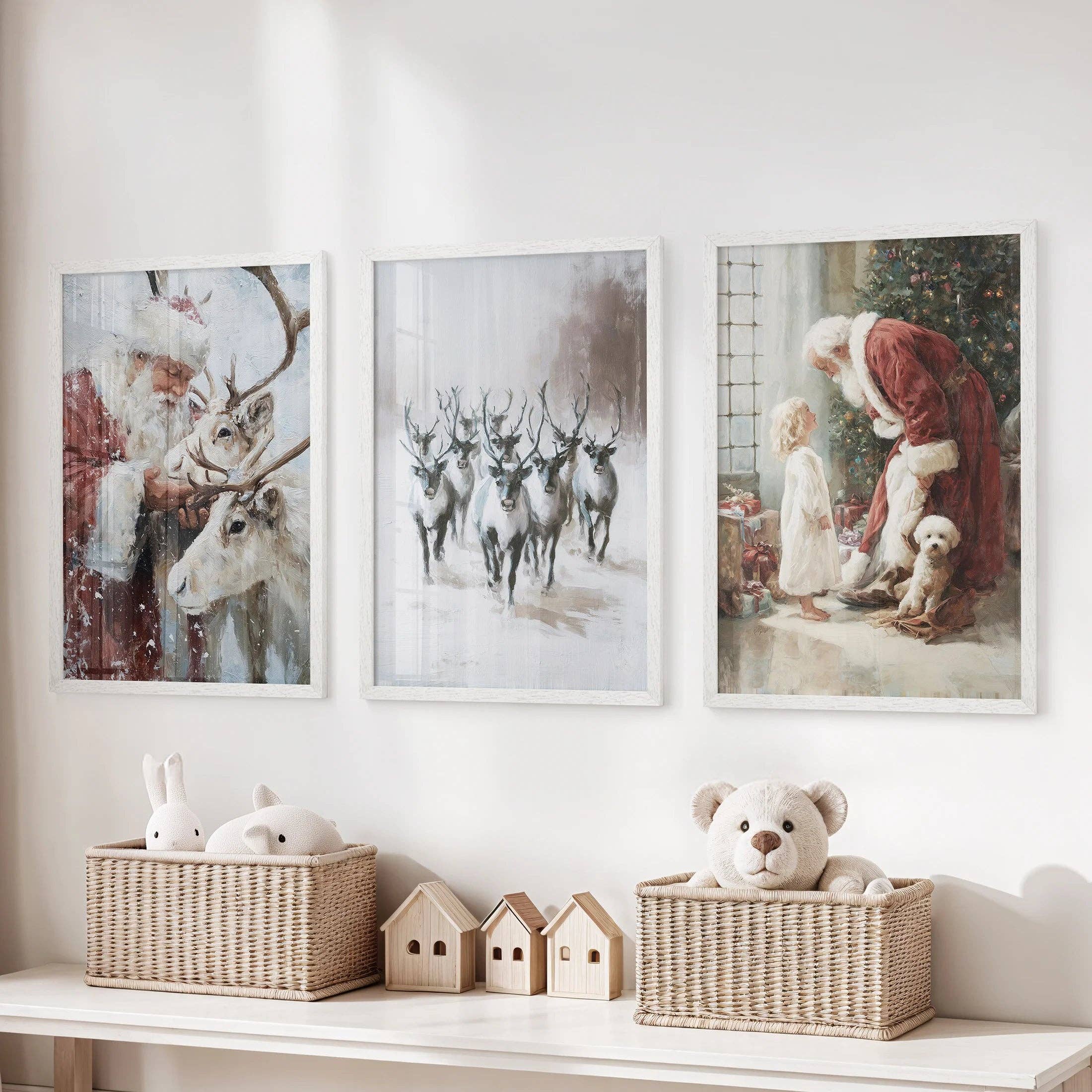 PrintSets.com - Wholesale Gallery Wall Set - Holiday Wall Art. Santa, Reindeer, Christmas Tree Print7