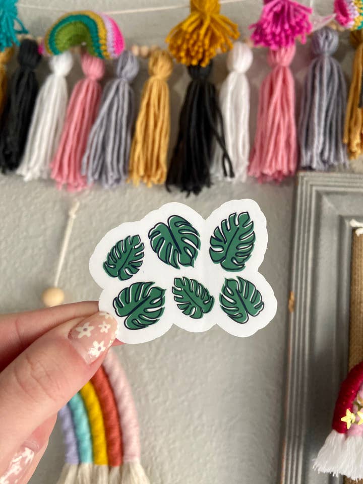 Autocollant Feuille Monstera pour la vente par Mel's Crafty Corner