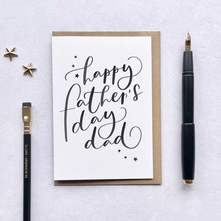 Happy Fathers Day Dad for wholesale by Jen Roffe Lettering Studio