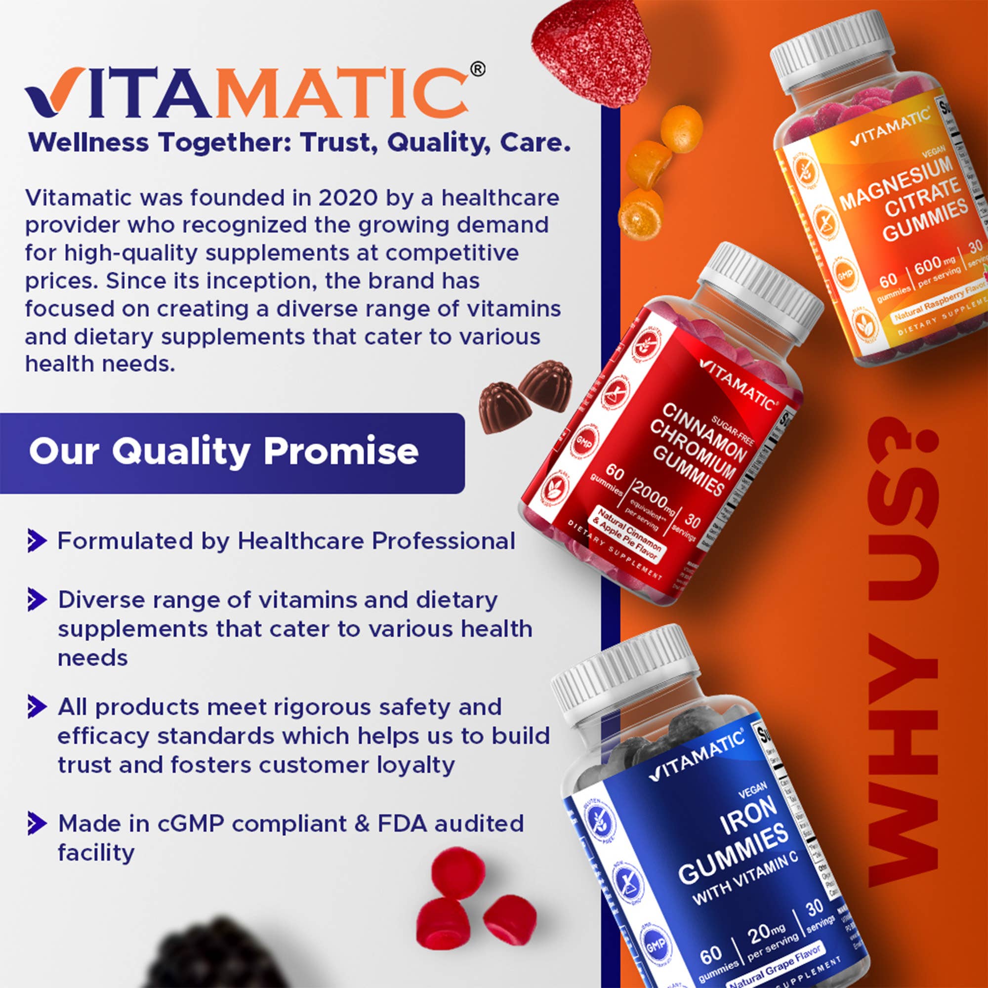 Vitamatic - Wholesale Oral Supplement/Vitamin - Vitamatic Hydrolyzed Collagen Gummies with  Zinc and Biotin7