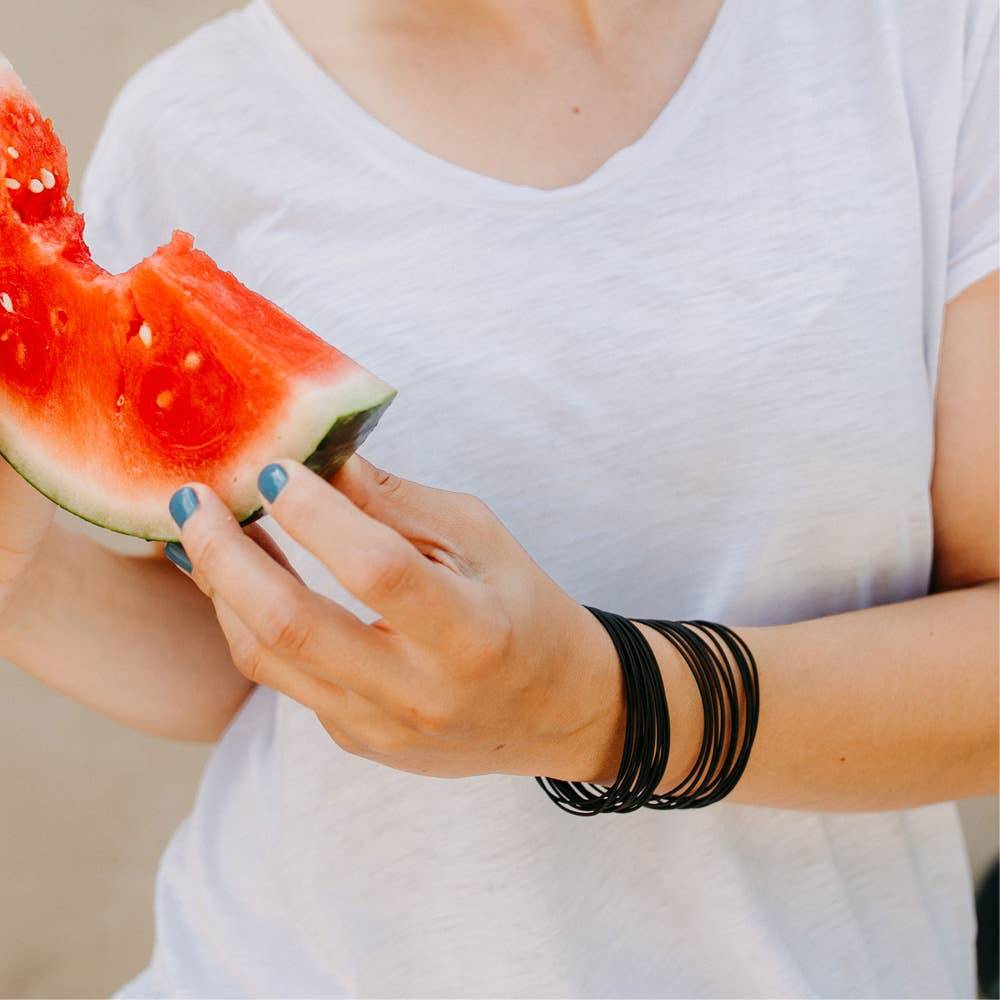 EMERSON & OLIVER - Wholesale Bangle Bracelet - Matte Black Dia Bracelets2