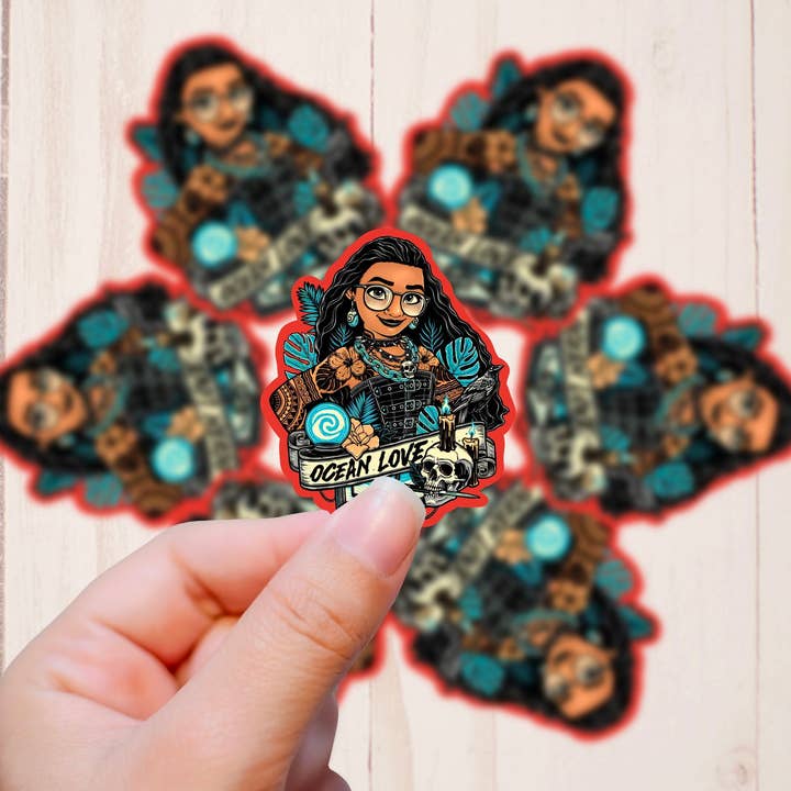Goth Punk Princess, Moana, vinylsticker voor wholesale door Graceful Darkness, LLC