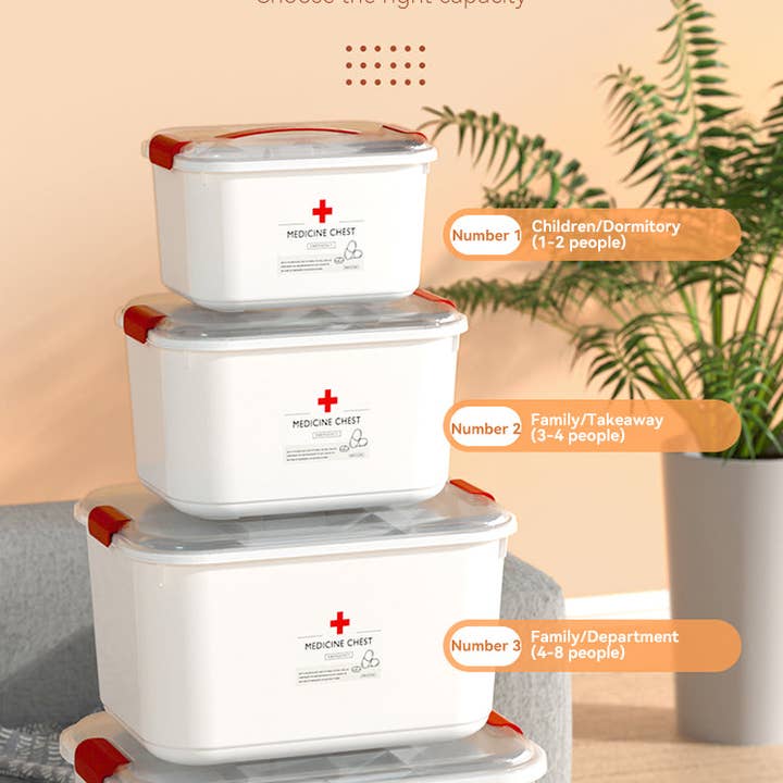 VIGOR - Wholesale First Aid Kit - Sleek Household Medical Box Emergency Medical Storage Box Dr8