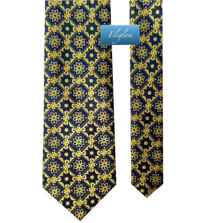 C42 Cravate motifs géométriques pour la vente par ELEGLAM