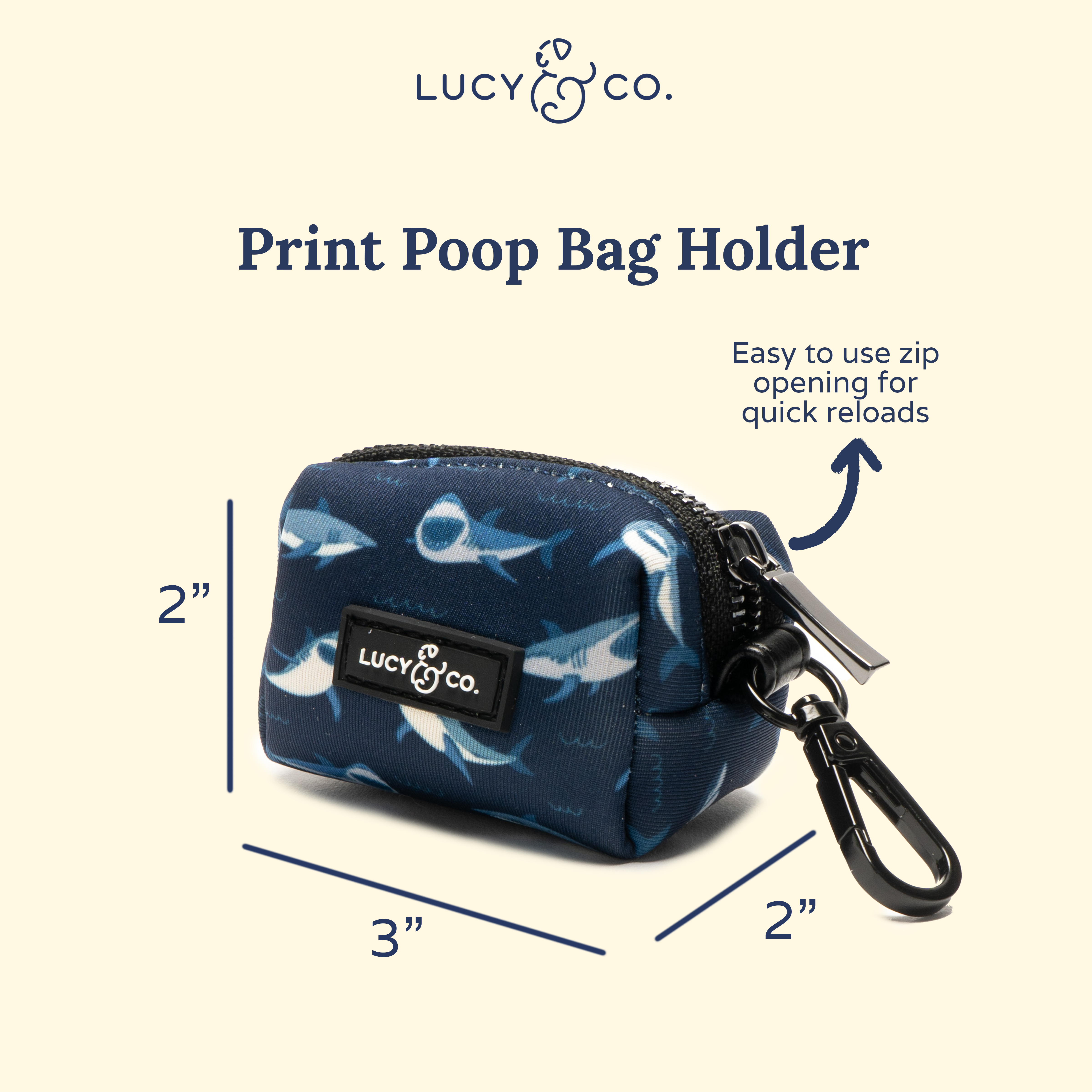 Lucy & Co. - Wholesale Pet Poop Bag Dispenser - Shark Attack Poop Bag Holder2