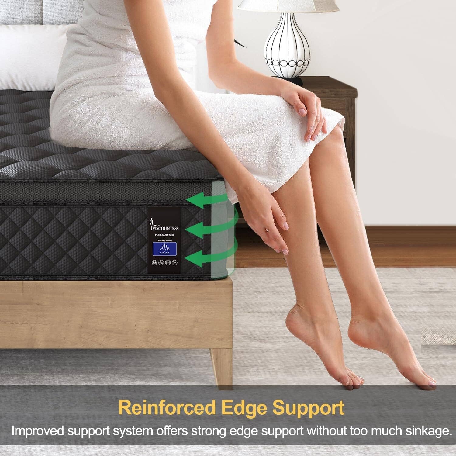 ShipItFurniture - Wholesale Bed - Queen 14 Inch Hybrid Mattress With Lumbar Support And Motion Isolation6