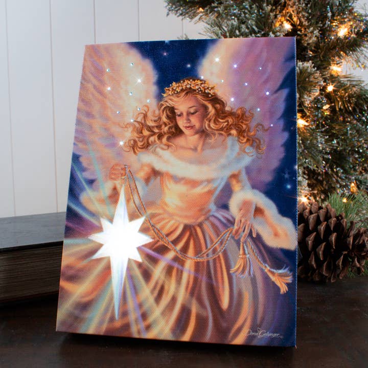 Glow Decor - Wholesale Christmas Decoration - Light of the World 8x6 Lighted Tabletop Canvas