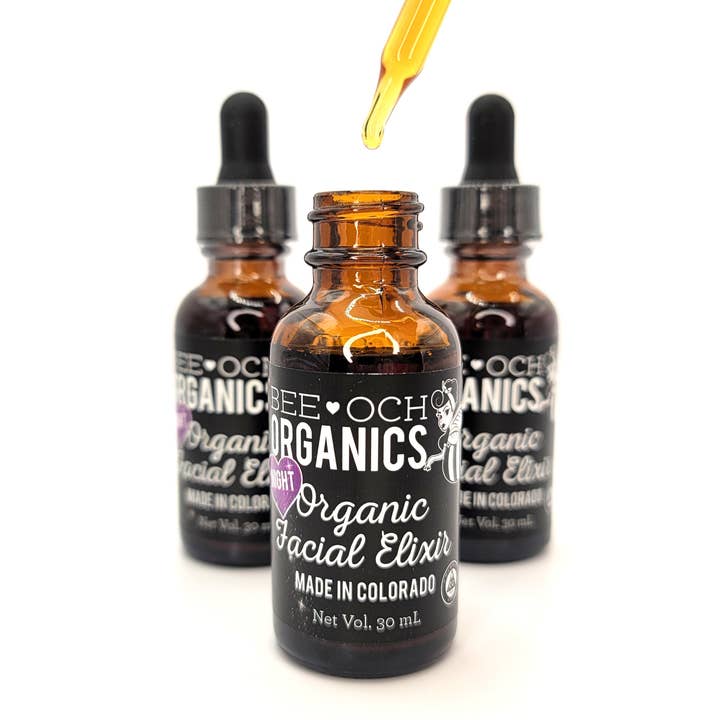 BEE-OCH Organics - Wholesale Facial Moisturizer - Organic Night Elixir - PM Moisturizer for Dry & Aging Skin