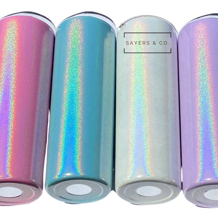 Sayers & Co. - Wholesale Insulated Mug/Tumbler - 20 oz Skinny Glitter SUBLIMATION Tumblers
