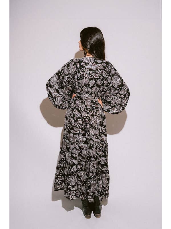 Piti Cuiti - Wholesale Dress - Women's - VERONA BLACK & WHITE LONG DRESS2