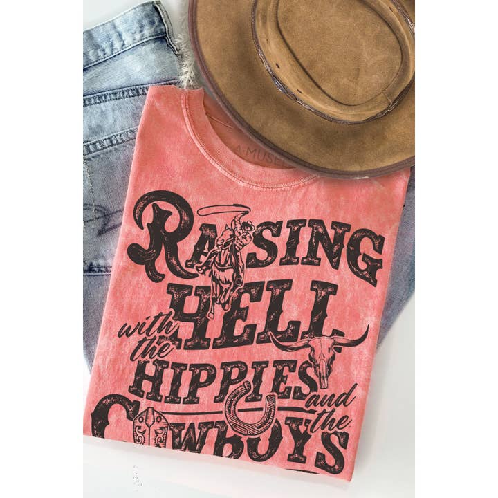 T-shirt Cowboy Mineral Wash pour la vente par Amused by Blue