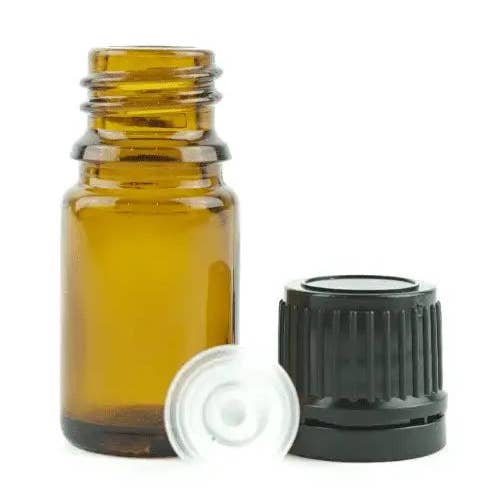 Nature Packaged - Vendita all'ingrosso Contenitore per oli essenziali - Bottiglia in vetro ambrato - 5 ml0