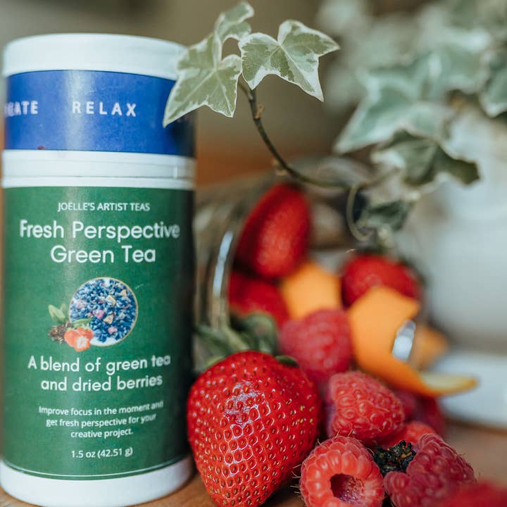 Joelle's Artist Tea | Thé vert Fresh Perspective pour la vente par Joelle Hanton Art