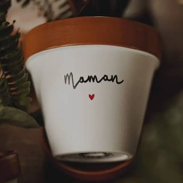 Pot de fleur, cache-pot "Maman ♥" | Fête des mères pour la vente par Joli Pot
