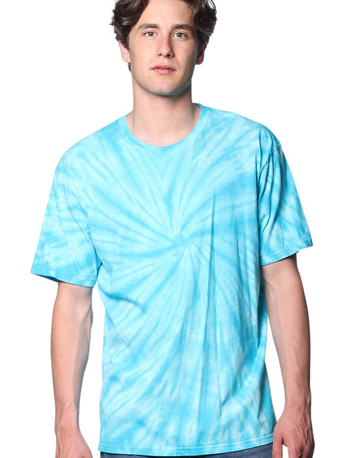 UNISEX ORGANIC SPIRAL TIE DYE TEE for wholesale by Royal Apparel