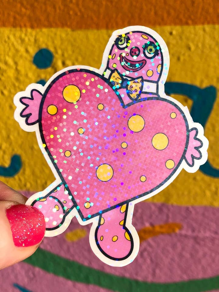 Autocollant Cœur Blobby - Lot de 4 pour la vente par PaintsPylons