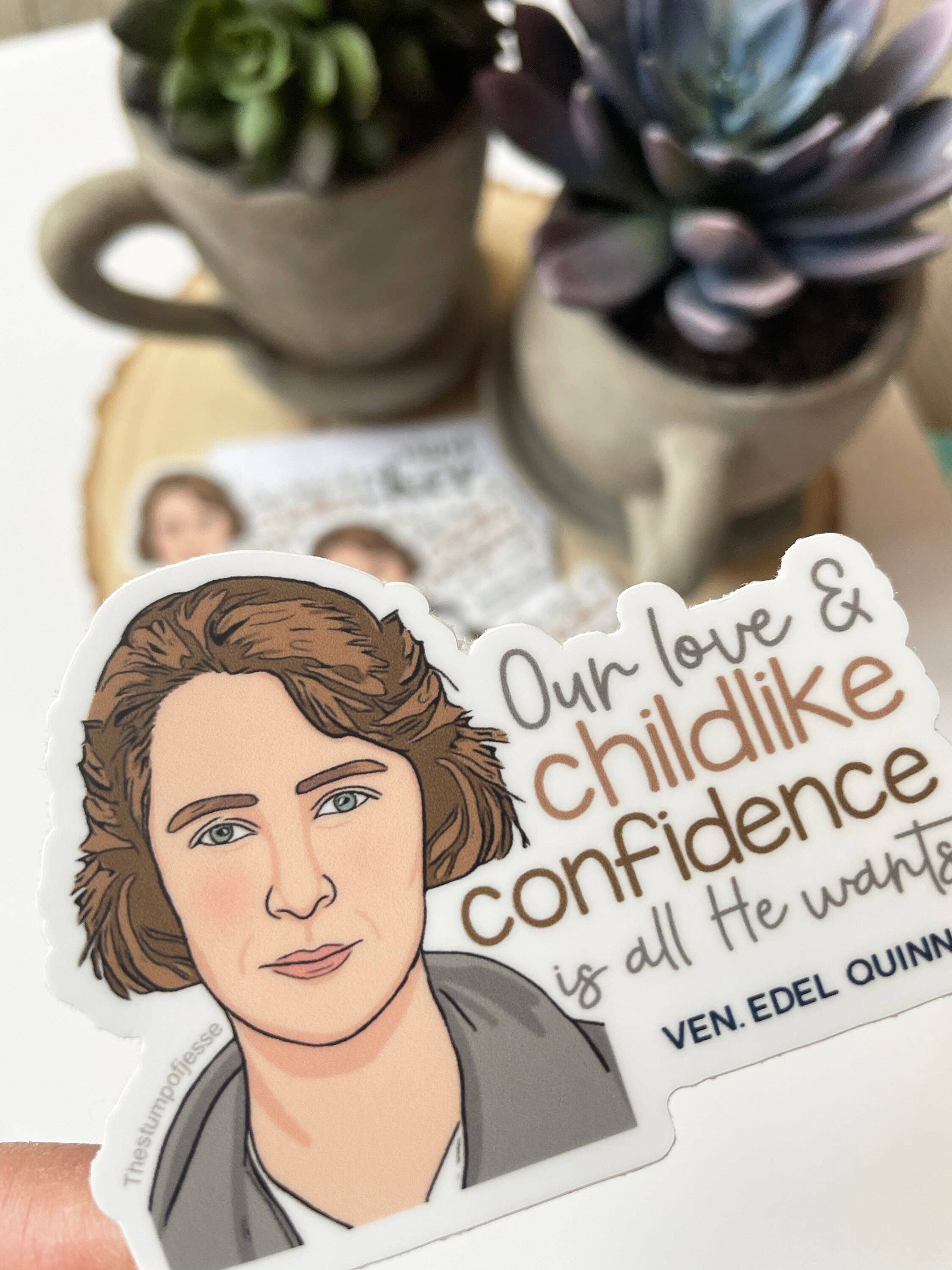 The Stump of Jesse - Wholesale Sticker - Ven. Edel Quinn Waterproof Catholic Sticker3