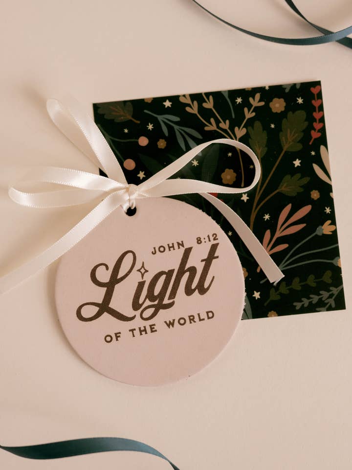 Light of The World Ornament I Christian Faith for wholesale by Dear Heart