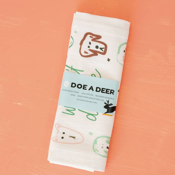 Doe A Deer - Venta al por mayor Paños de cocina - We Don't Merece Dogs - Toalla para saco1