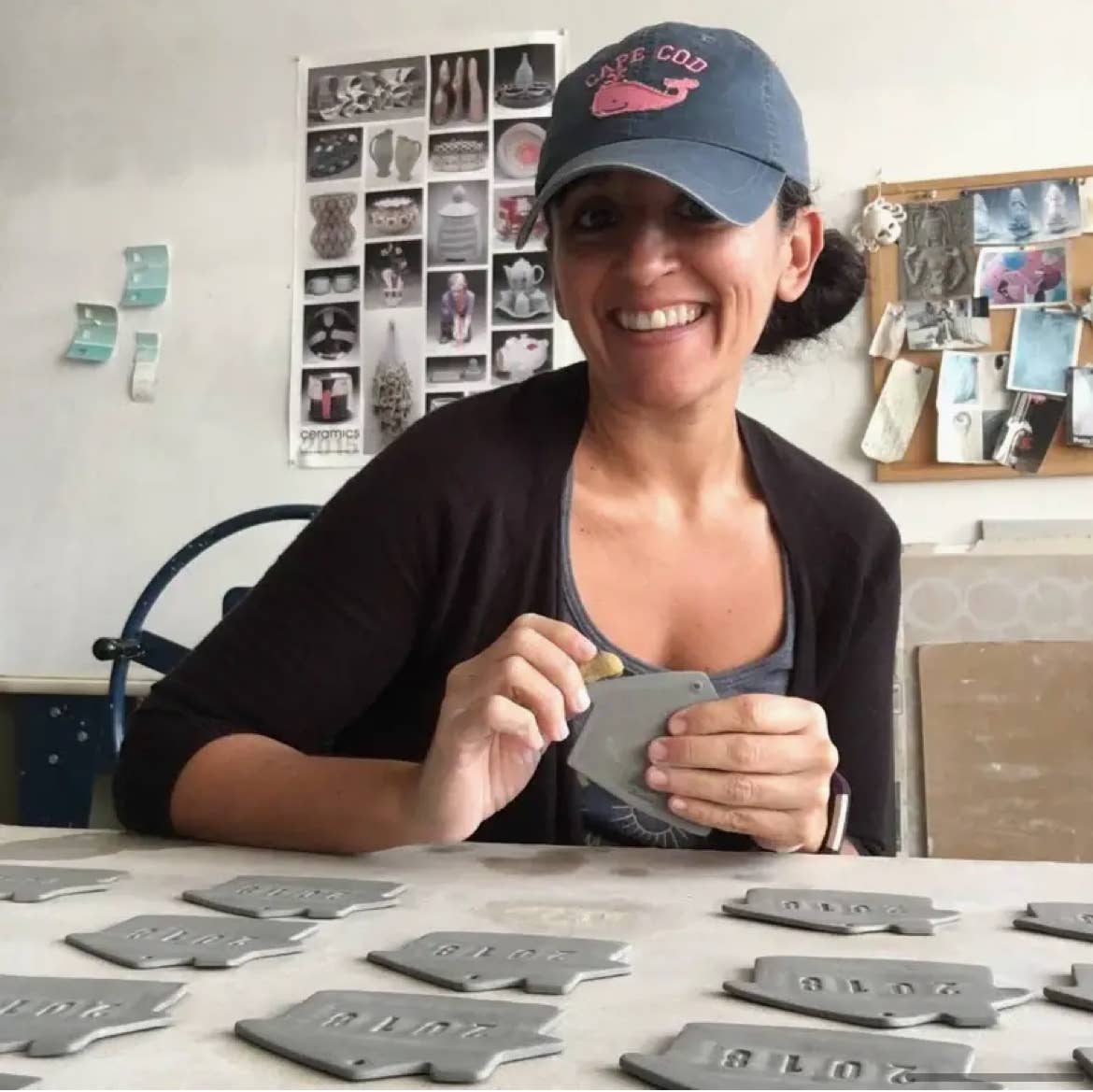 Chrissy Ann Ceramics - Wholesale Ornament - Baby First Christmas Giraffe Ornament  | Handmade Pottery 5