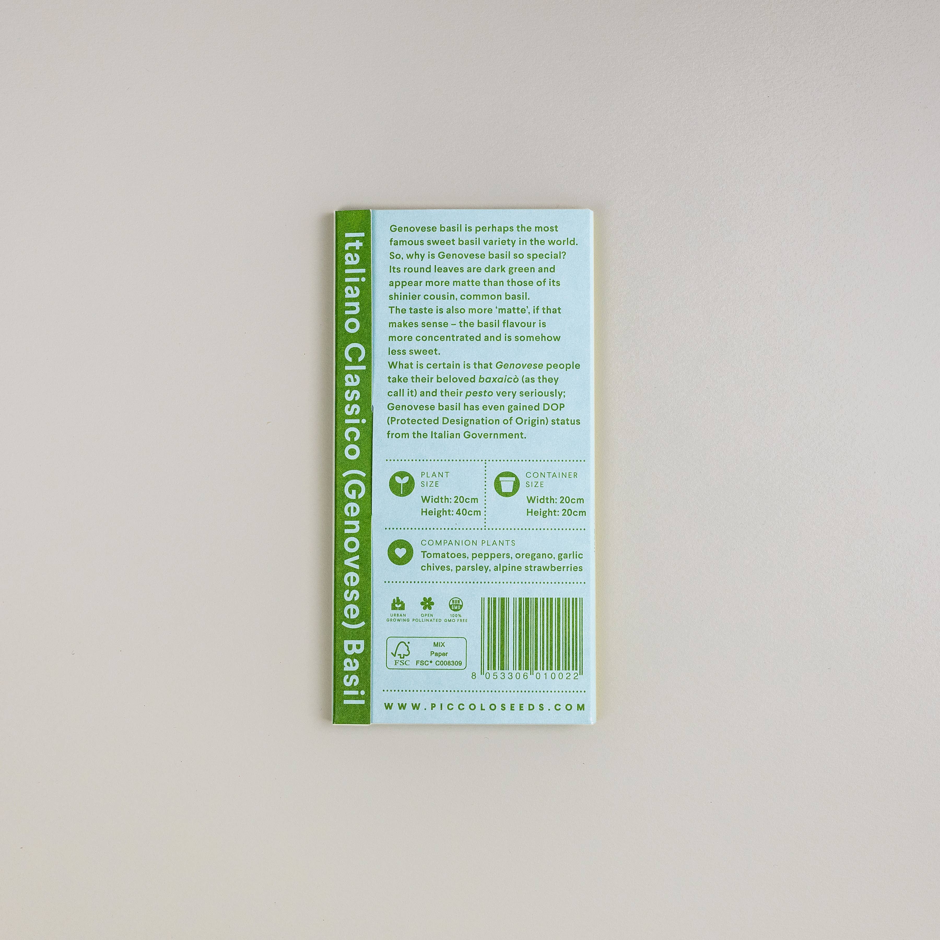 Piccolo Seeds - Wholesale Plant Seeds - Basil Genovese2